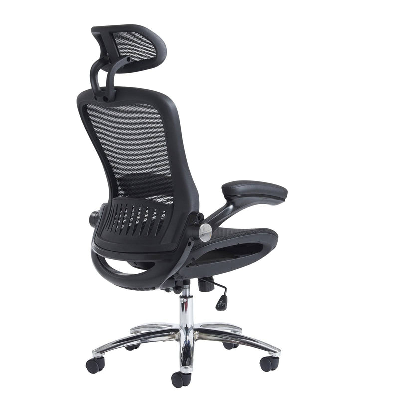 Curva High Back Mesh Chair - Black - NWOF