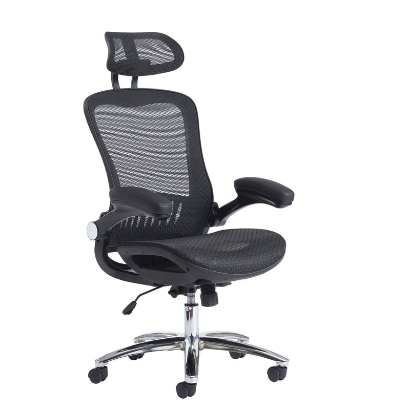 Curva High Back Mesh Chair - Black - NWOF