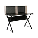 Ellora Home Office Workstation With Shelving Storage Unit - NWOF