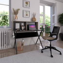 Ellora Home Office Workstation With Shelving Storage Unit - NWOF