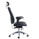 Franklin High Back 24 Hour Task Chair - Black Faux Leather - NWOF