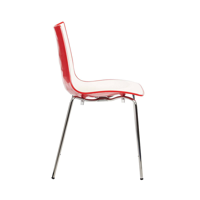 Gecko Shell Dining Stacking Chair - Red - NWOF