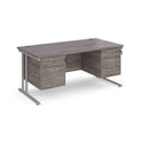 Maestro 25 Straight Desk 800mm Deep With Fixed 2 & 3 Drawer Pedestals - Cantilever Leg - NWOF
