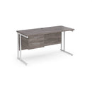 Maestro 25 Straight Desk 600mm Deep With Fixed 2 Drawer Pedestal & Cantilever Leg - NWOF