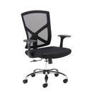 Hale Black Mesh Back Operator Chair With Black Fabric Seat & Chrome Base - NWOF