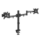 Luna Double Flat Screen Monitor Arm - Black - NWOF