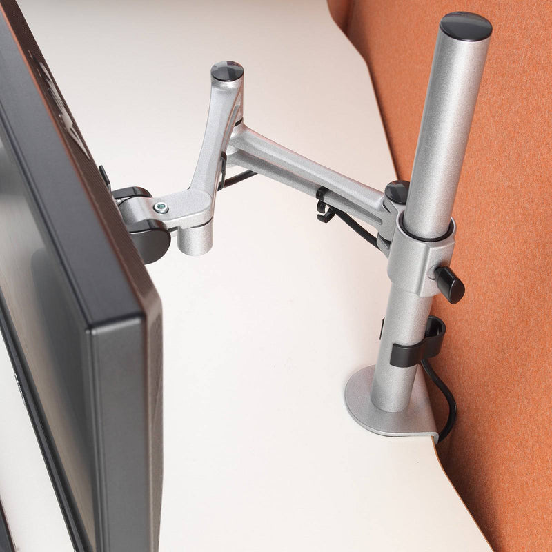 Luna Double Flat Screen Monitor Arm - Black - NWOF