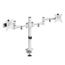 Luna Double Flat Screen Monitor Arm - White - NWOF