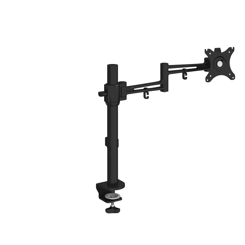 Luna Single Flat Screen Monitor Arm - Black - NWOF