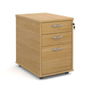 Tall Mobile 3 Drawer Pedestal With Silver Handles - NWOF