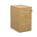 Universal Desk High 3 Drawer Pedestal With Silver Handles - 600mm - NWOF