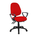 Dams Vantage 200 3 Lever Asynchronous Operators Chair with red fixed loop arms and ergonomic design