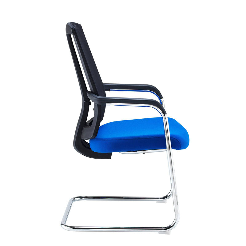 Ronan Chrome Cantilever Frame Conference Chair With Mesh Back - NWOF