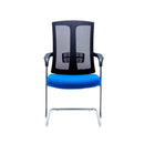 Ronan Chrome Cantilever Frame Conference Chair With Mesh Back - NWOF