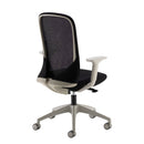 Sway Black Mesh Back Adjustable Operator Chair With Black Fabric Seat - NWOF