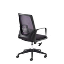 Toto Black Mesh Back Operator Chair With Black Fabric Seat & Black Base - NWOF