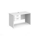 Maestro 25 Straight Desk 600mm Deep With Fixed 2 Drawer Pedestal & Panel End Leg - NWOF