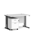 Maestro 25 Straight Desk & 2 Drawer Under Desk Pedestal Bundle - NWOF