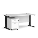 Maestro 25 Straight Desk & 2 Drawer Under Desk Pedestal Bundle - NWOF