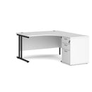 Maestro 25 Ergonomic Desk & Desk High Pedestal Bundle - 1400mm - NWOF
