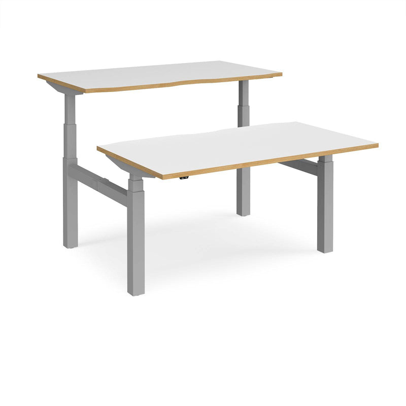 Elev8 Touch Sit-Stand Back-To-Back Desks - 1400mm - NWOF