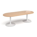 Trumpet Base Radial End Boardroom Table 2400mm - Beech - NWOF