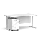 Maestro 25 Straight Desk & 3 Drawer Under Desk Pedestal Bundle - NWOF