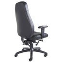 Zeus High Back 24hr Task Chair - Black Faux Leather - NWOF