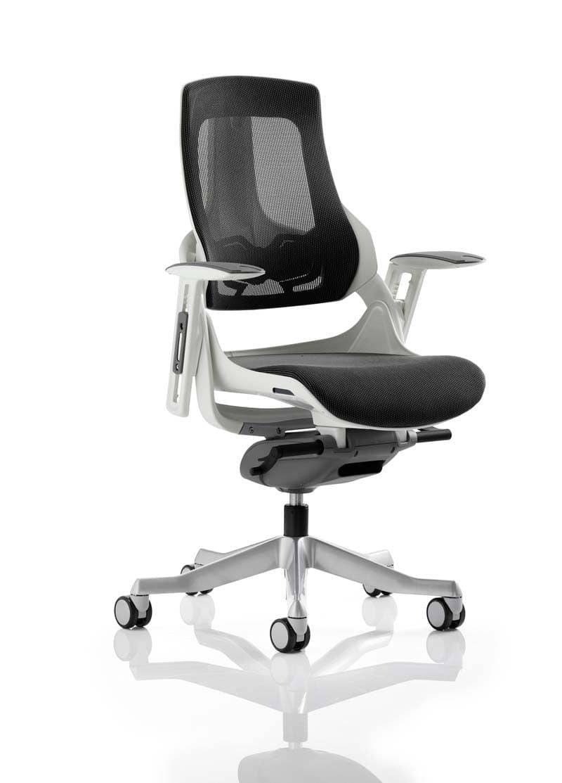 Zure Executive Chair Charcoal Mesh With Arms - NWOF