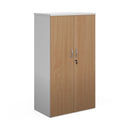 Duo Double Door Cupboard - White/Beech - NWOF