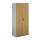 Duo Double Door Cupboard - White/Oak - NWOF