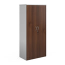 Duo Double Door Cupboard - White/Walnut - NWOF