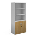 Duo Combination Unit With Open Top - White/Oak - NWOF