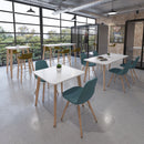 Saxon Rectangular Poseur Worktable With 4 Oak Legs - NWOF