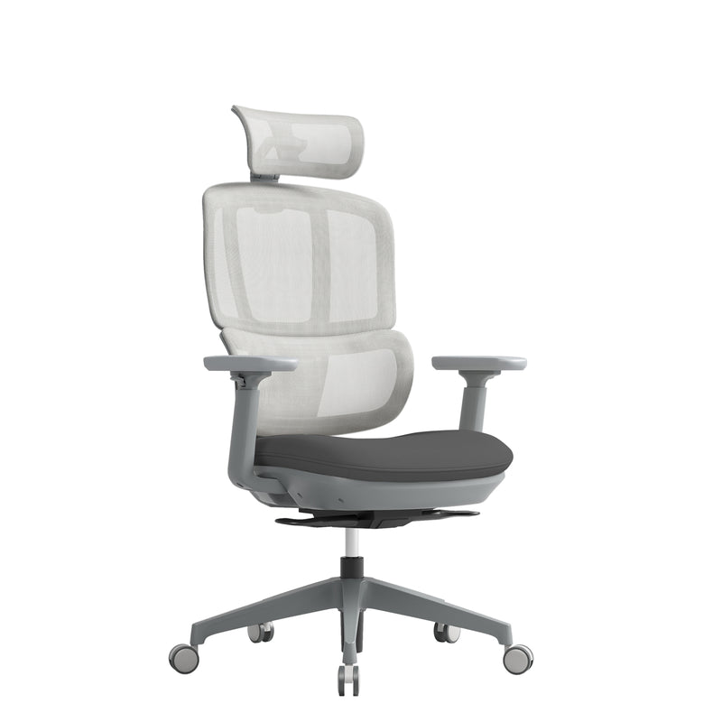 Shelby Mesh Back Operator Chair With Fabric Seat & Headrest - NWOF