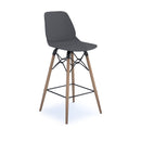 Strut Multi-Purpose Stool With Natural Oak 4 Leg Frame And Black Steel Detail - NWOF