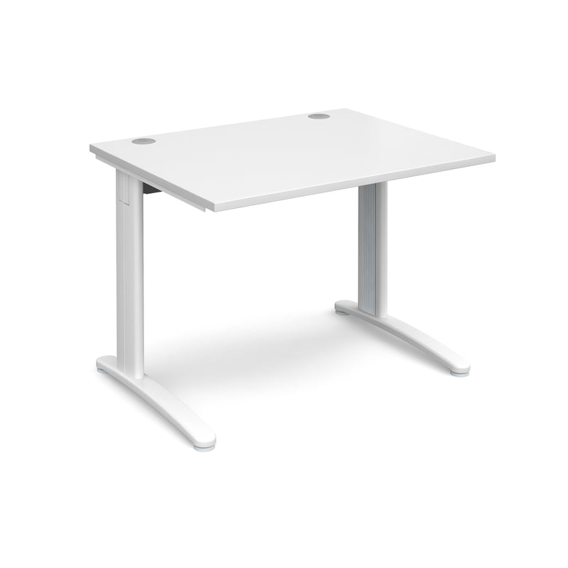 TR10 800mm Deep Straight Desk - White - NWOF