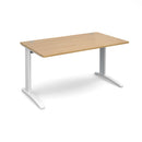 TR10 800mm Deep Straight Desk - Oak - NWOF