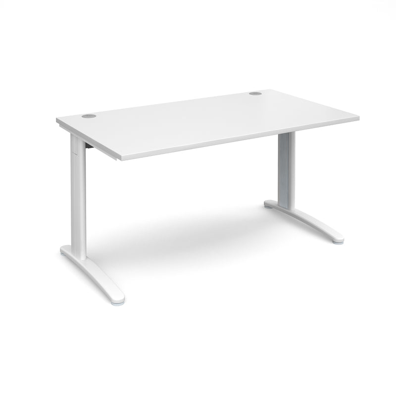 TR10 800mm Deep Straight Desk - White - NWOF