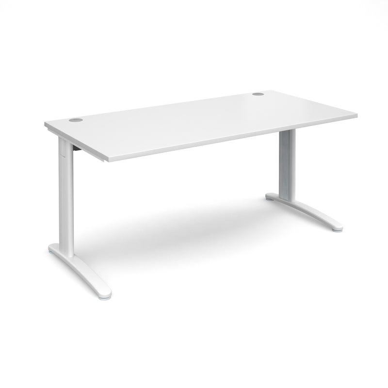 TR10 800mm Deep Straight Desk - White - NWOF