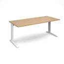 TR10 800mm Deep Straight Desk - Oak - NWOF