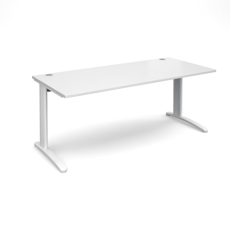 TR10 800mm Deep Straight Desk - White - NWOF