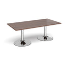 Trumpet Base Rectangular Boardroom Table - Walnut - NWOF