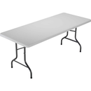 Foldable rectangular Morph table by TC, showcasing a sturdy metal frame and smooth tabletop surface in a practical, portable design.
