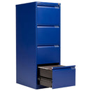 Blue Bisley Classic Steel Filing Cabinet by TC with two drawers, sturdy metal construction and sleek blue finish.