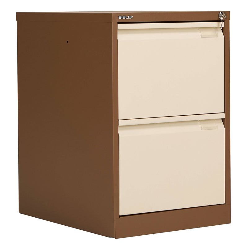 Bisley Classic Steel Filing Cabinet - Coffee & Cream - NWOF