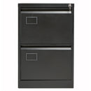 Black Bisley Contract steel filing cabinet with TC branding, front view showing multiple drawers for office storage.