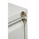 TC Bisley Contract Steel Filing Cabinet with two drawers in Goose Grey, durable metal office storage unit.
