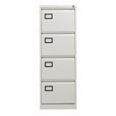 TC Bisley Contract Steel Filing Cabinet in Goose Grey with two drawers, designed for office storage and organization.