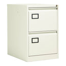 White Bisley Contract Steel Filing Cabinet by TC with multiple drawers, front view showing sleek, sturdy design.